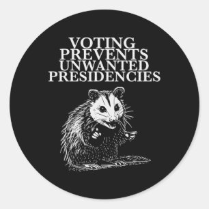 Sticker Rond Empêcher les présidences indésirables Roevember Ka