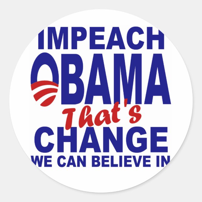 Sticker Rond Empêcher Obama (Devant)