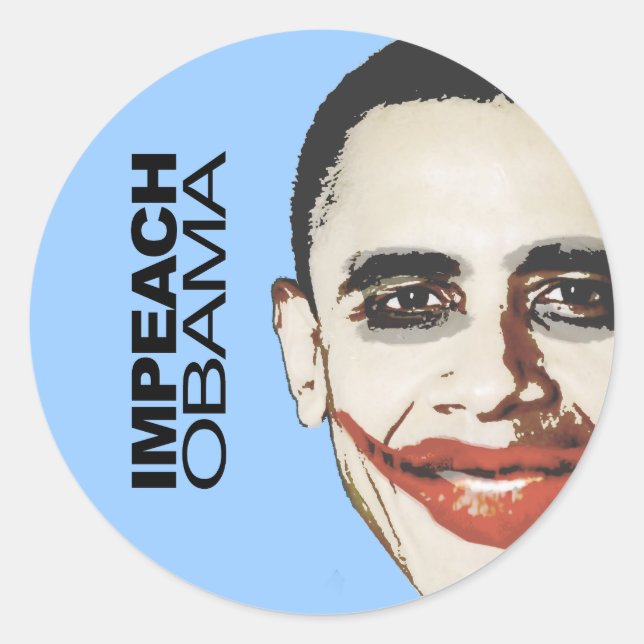 Sticker Rond Empêcher Obama (Devant)