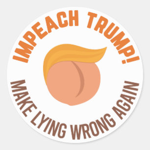 Sticker Rond Empêchez Trump - Rendre le mensonge erroné
