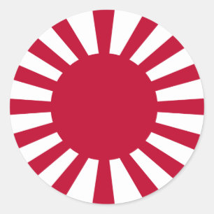 Sticker Rond Empire japonais levant soleil (Histoire simple)