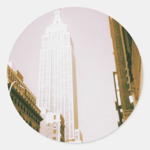 Sticker Rond Empire State Building, New York City