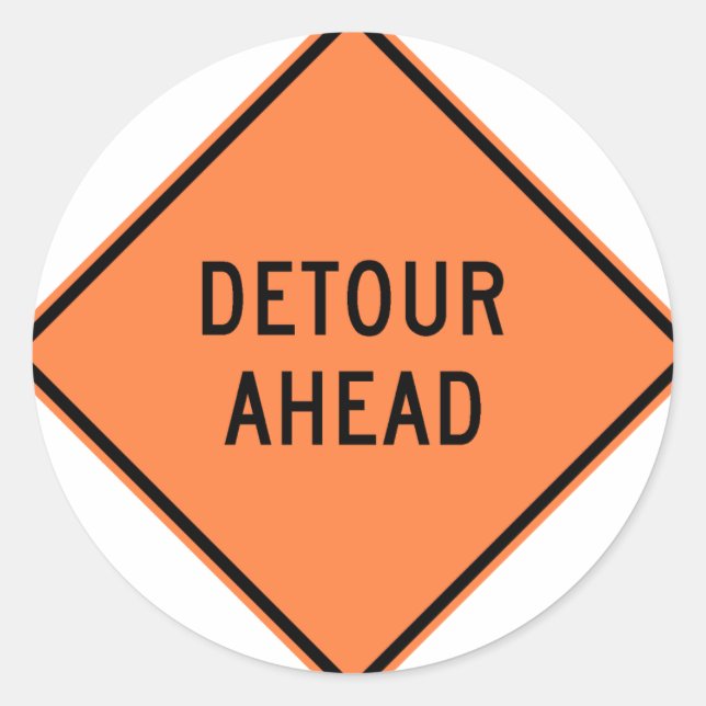 Sticker Rond Emplacement de l'autoroute de construction de Deto (Devant)