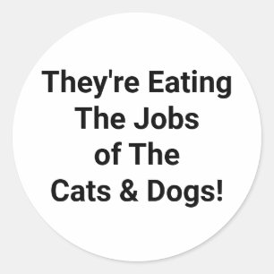 Sticker Rond Emplois alimentaires de chats & chiens Hankamer Ar