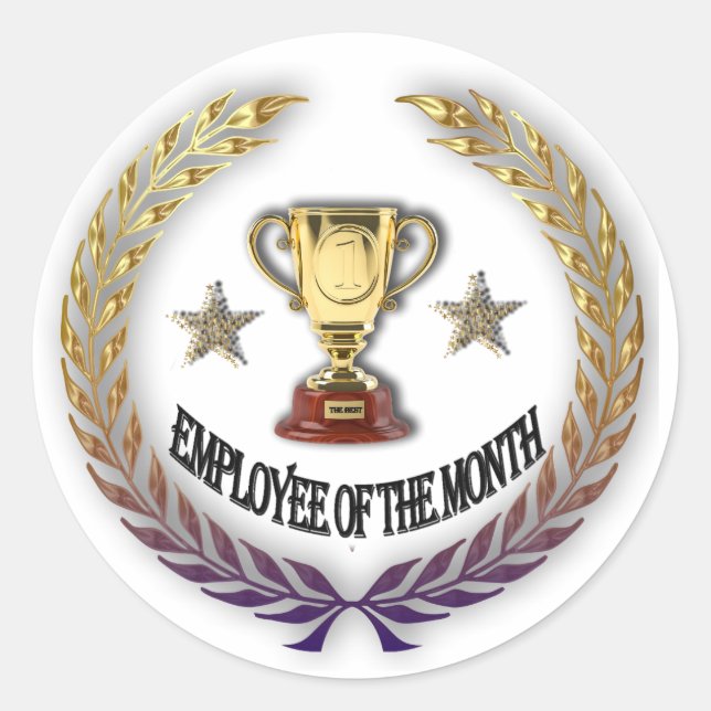 Sticker Rond employé du mois (Devant)