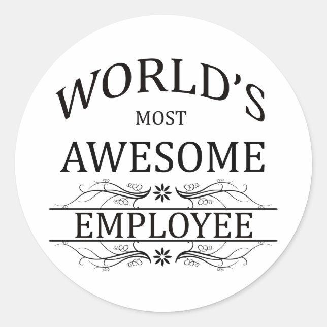 Sticker Rond Employé le plus génial du monde (Devant)