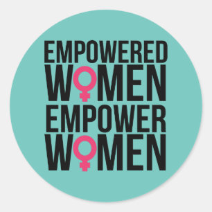 Sticker Rond Emporter les femmes