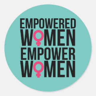 Sticker Rond Emporter les femmes