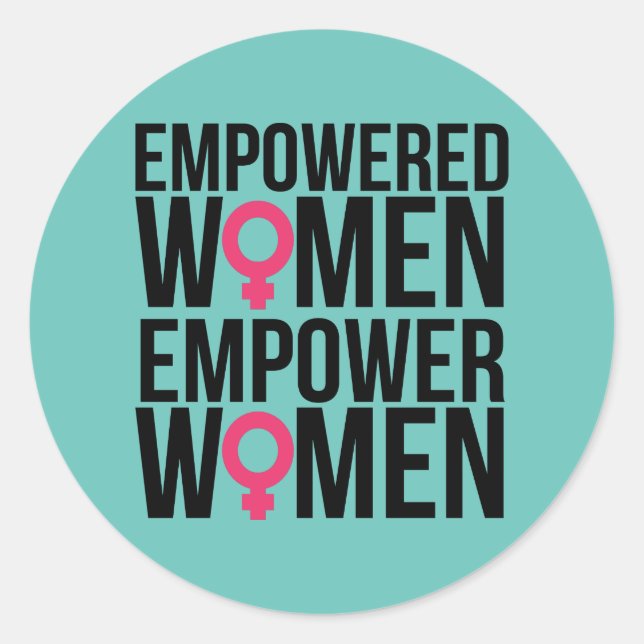 Sticker Rond Emporter les femmes (Devant)