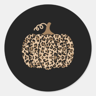 Sticker Rond Empreinte de léopard citrouille Pour N