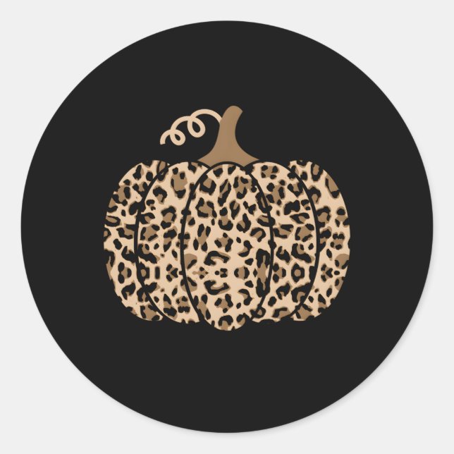 Sticker Rond Empreinte de léopard citrouille Pour N (Devant)