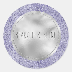 Sticker Rond Empreinte de léopard Glitz de Parties scintillant