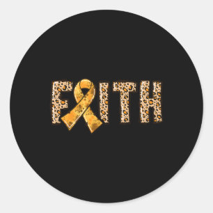 Sticker Rond Empreinte de léopard Orange Ribbon FAITE CRPS Sens