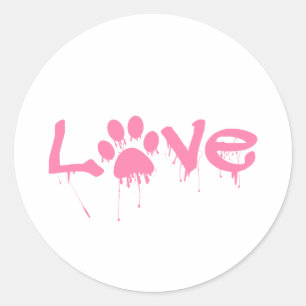 Sticker Rond Empreinte de patte