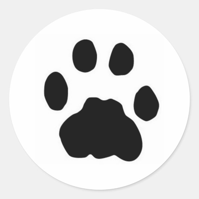 STICKER ROND EMPREINTE DE PATTE COUGAR (Devant)