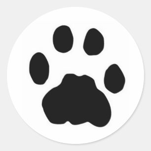 STICKER ROND EMPREINTE DE PATTE DE PUMA