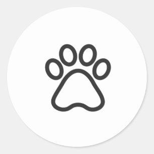 Sticker Rond Empreinte de patte Doggy