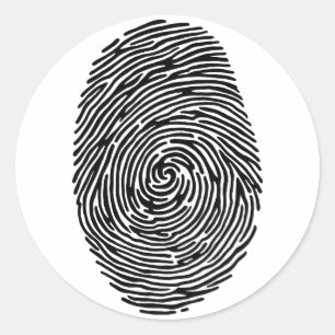 Sticker Rond empreinte digitale