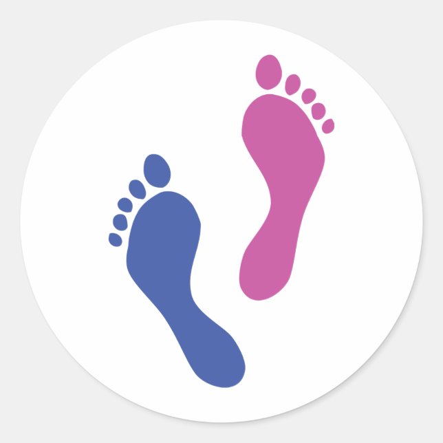 Sticker Rond empreintes colorées (Devant)
