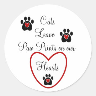 Sticker Rond Empreintes de pattes personnalisables de congé de
