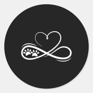 Sticker Rond Empreintes Infinite Amour Il Symbole Infinité