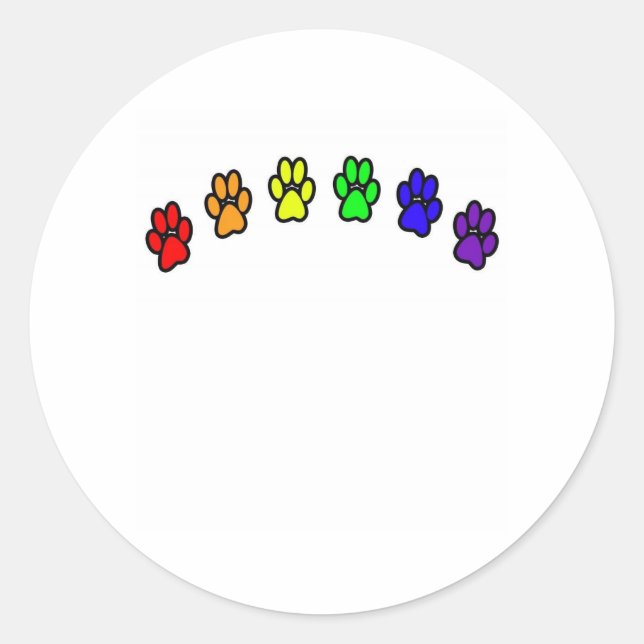 Sticker Rond Empreintes Rainbow (Devant)