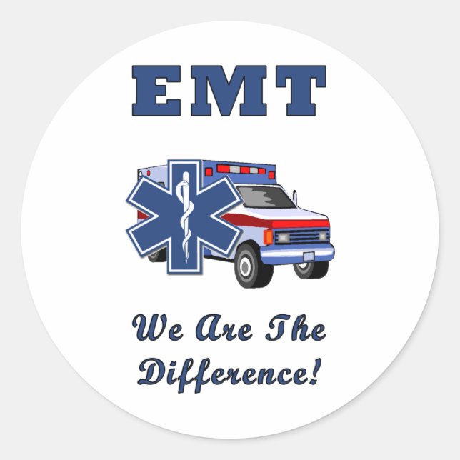 Sticker Rond EMT Nous Sommes La Différence (Devant)