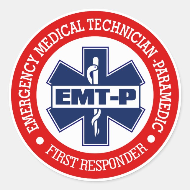 Sticker Rond EMT-P (Emergency Médicale Tech. -Paramètre) (Devant)