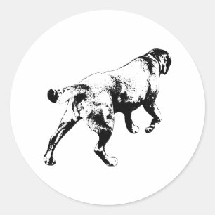Sticker Rond En avant, chien d'octobre