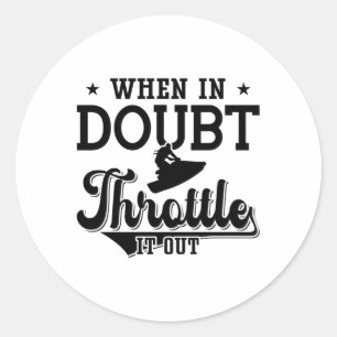 Sticker Rond En Doute, Éliminez Le Jet Ski Jet Ski Jet Ski