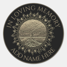 Sticker Rond En mémoire d'amour