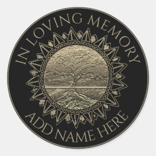 Sticker Rond En mémoire d'amour