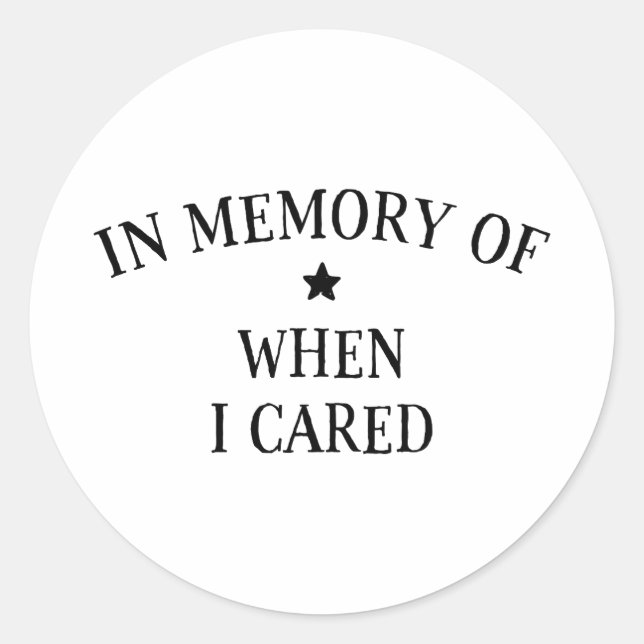 Sticker Rond En Mémoire De Quand J'Ai Pris Soin (Devant)