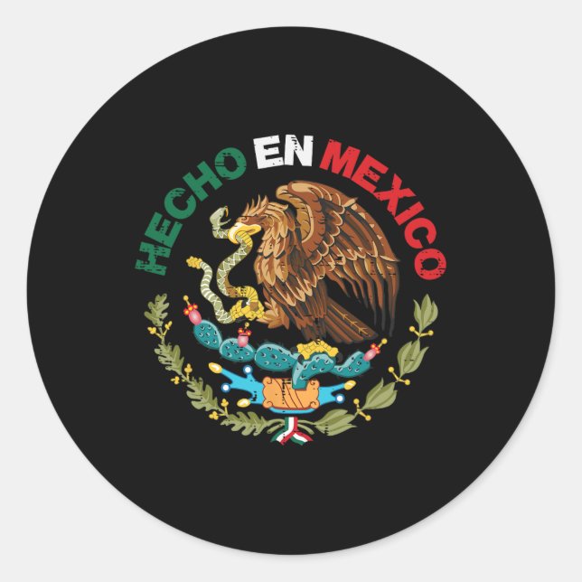 Sticker Rond En Mexique Aigle Fête de l'Indépendance Mexicaine  (Devant)