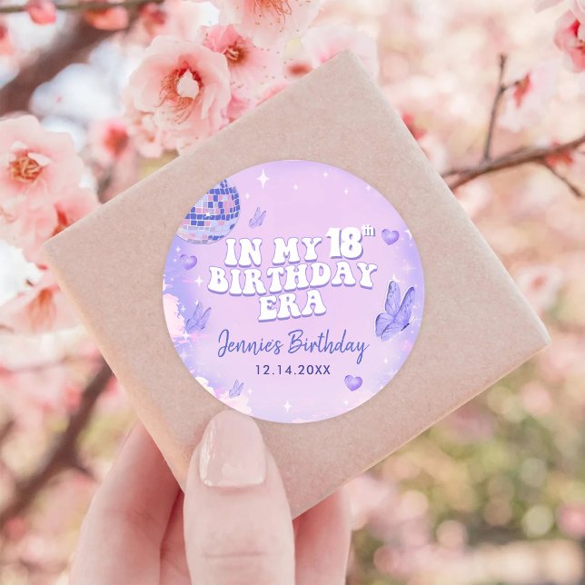 Sticker Rond En mon 18e anniversaire (Créateur téléchargé)