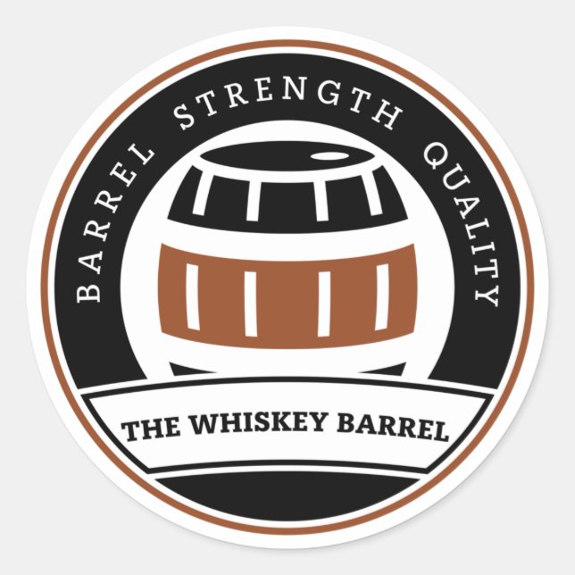 Sticker rond en tonneau à whisky (Devant)