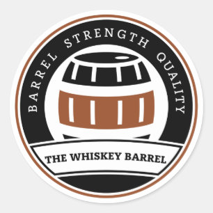 Sticker rond en tonneau à whisky