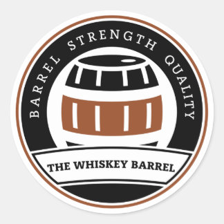 Sticker rond en tonneau à whisky