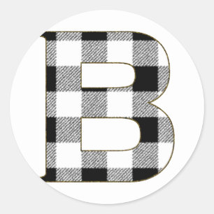 STICKER ROND EN VICHY B