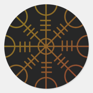 Sticker Rond Enchanted Aegishjalm Helm de Awe Rune