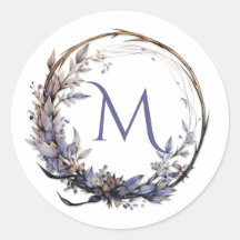 Enchantée florale gothique couronne votre monogram