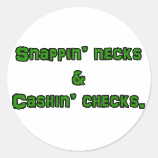 Sticker Rond encolure et contrôle de cashin