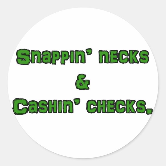 Sticker Rond encolure et contrôle de cashin (Devant)