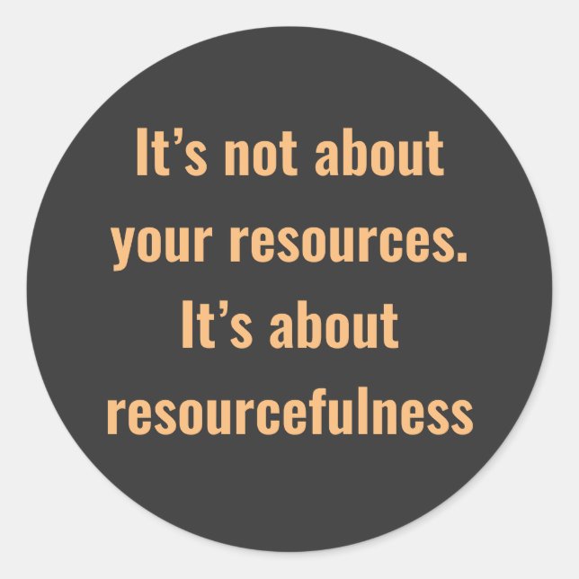 Sticker Rond Encouragement des mots avec un texte simple sur (Devant)