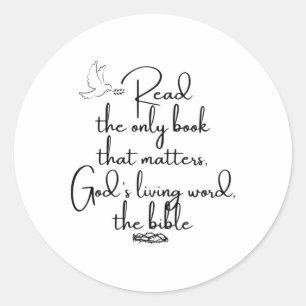 Sticker Rond Encouragement Positif À Lire La Bible - La Seule