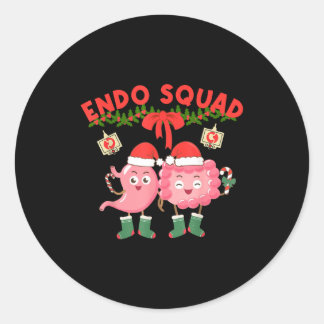 Sticker Rond Endo Squad Nurse Stomach Santa Hat Endoscopy Tech 