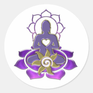 Sticker Rond énergie BUDDHA   faites votre propre arrière - pla