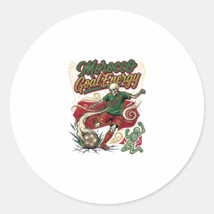 Sticker Rond Énergie de but Maroc Skeleton Striker Nations Crea
