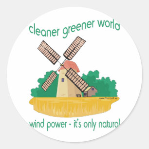 STICKER ROND ÉNERGIE ÉOLIENNE
