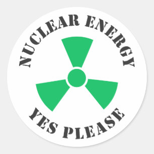 Sticker Rond Énergie nucléaire, oui, s'il vous plaît, énergie n